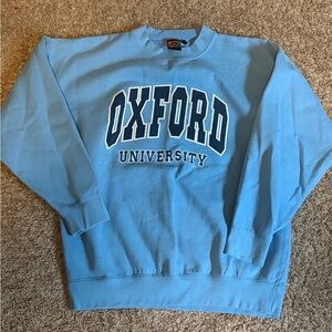 Vintage Cotton Ridge Oxford University Blue Sweatshirt